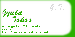 gyula tokos business card